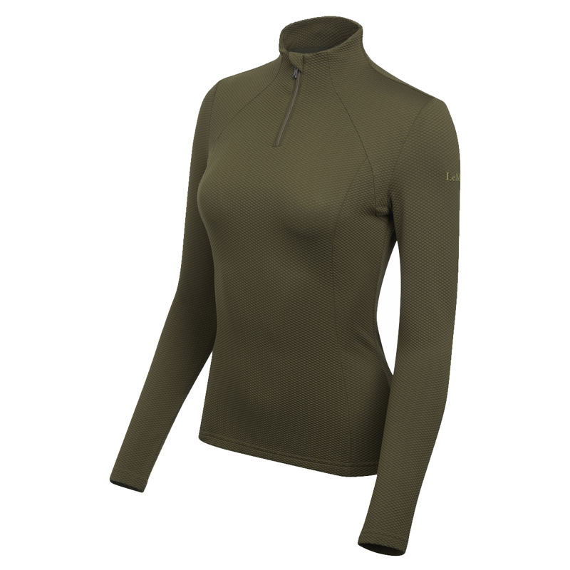 LeMieux Alice Quarter Zip Base Layer - Forest-1